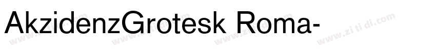 AkzidenzGrotesk Roma字体转换